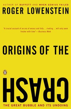 Cover of Origins of the Crash by Roger Lowenstein