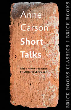 Cover of Short Talks by Anne Carson