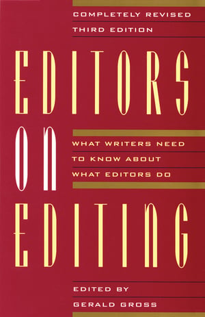 Cover of Editors on Editing by Gerald C Gross