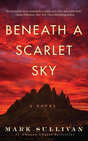Cover of Beneath a Scarlet Sky by Mark Sullivan