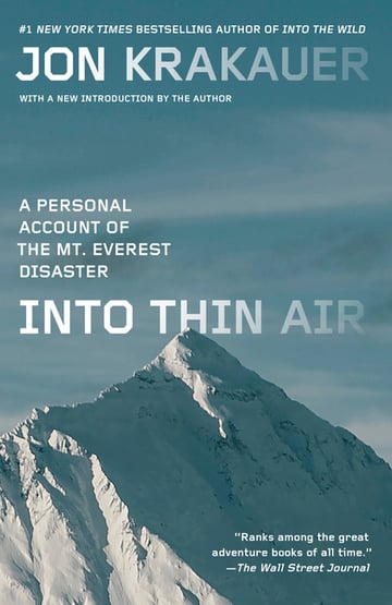 Cover of Into Thin Air by Jon Krakauer