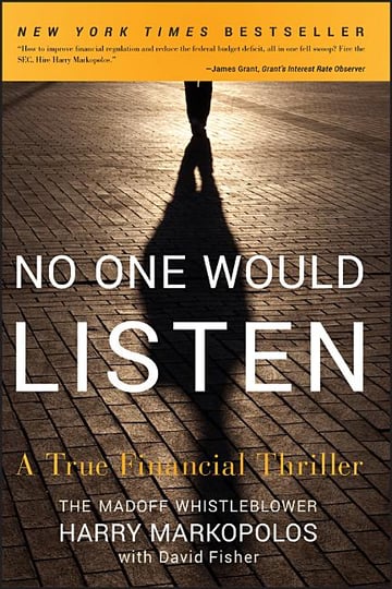 Cover of No One Would Listen by Harry Markopolos