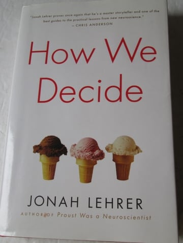 Cover of How We Decide by Jonah Lehrer