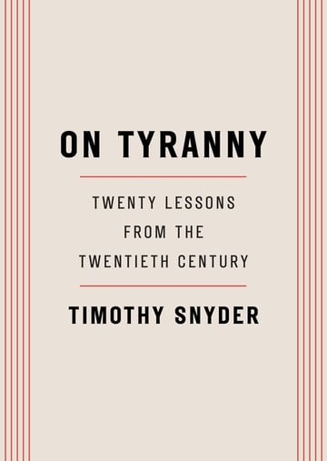 Cover of On Tyranny by Timothy Snyder