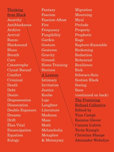 Cover of Thinking from Black by The Practicing Refusal Collective