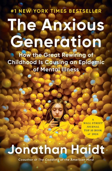 Cover of The Anxious Generation by Jonathan Haidt